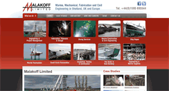 Desktop Screenshot of malakofflimited.co.uk